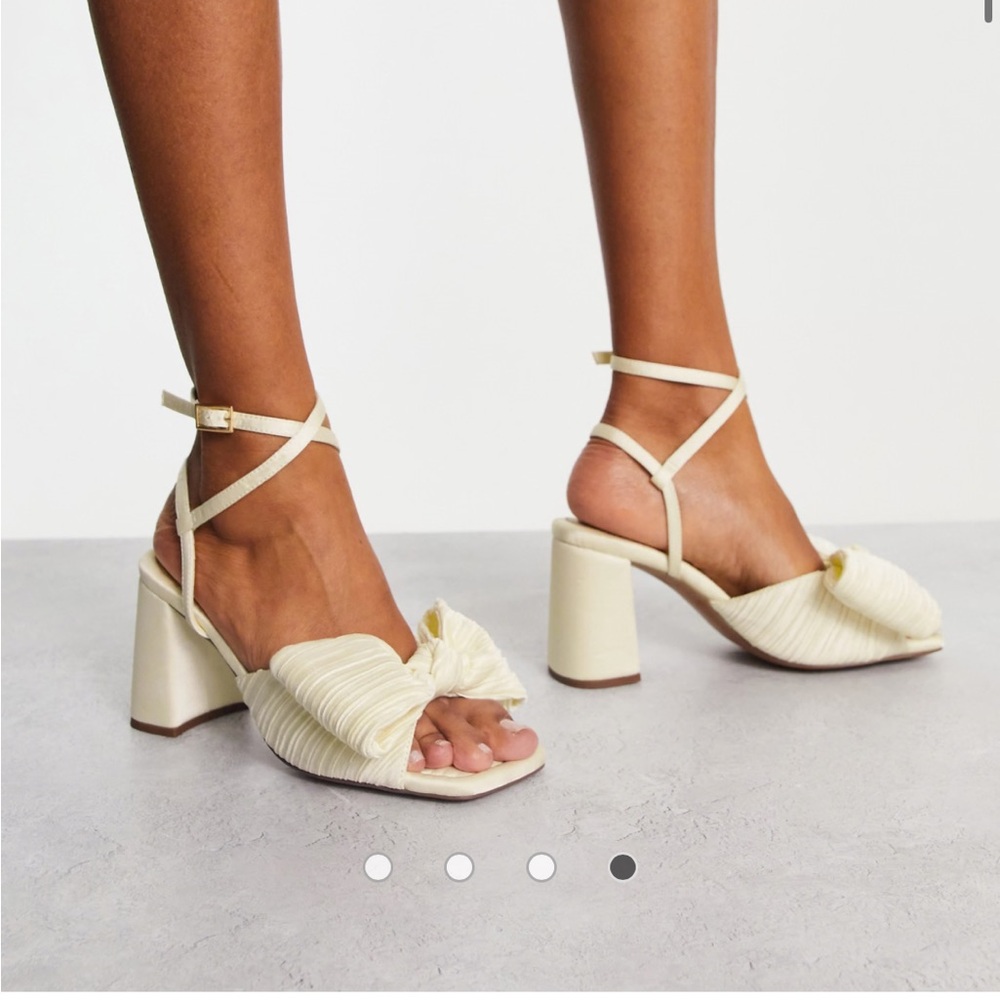 ASOS Hitched bow detail mid block heels